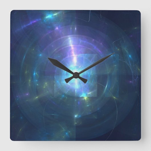 Horloge Carrée Diffraction (Recto)