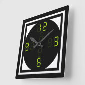 Horloge Carrée Digital Wall Clock (Angle)