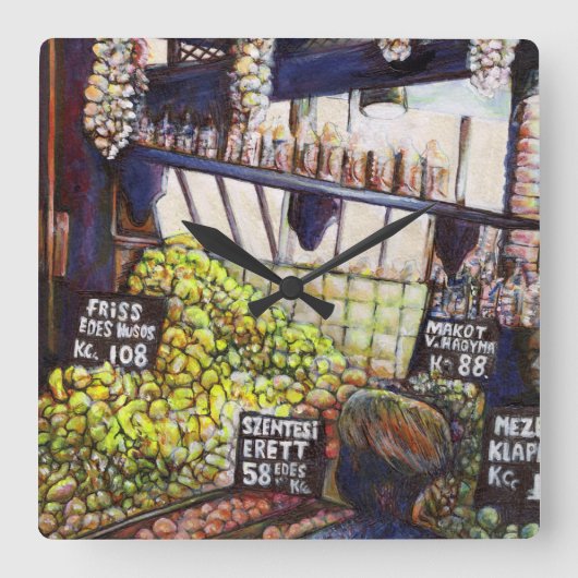 Horloge Carrée Dimensions de curiosité (Recto)