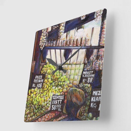 Horloge Carrée Dimensions de curiosité (Angle)