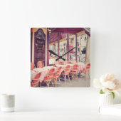 Horloge Carrée Diner dans le fresque d'Al de Paris (Maison)