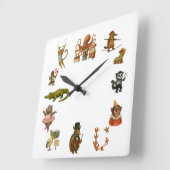 Horloge Carrée Dingaling Bros Circus acts (Angle)