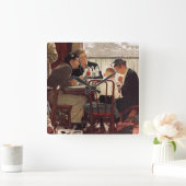 Horloge Carrée Dire grâce par Norman Rockwell (Maison)