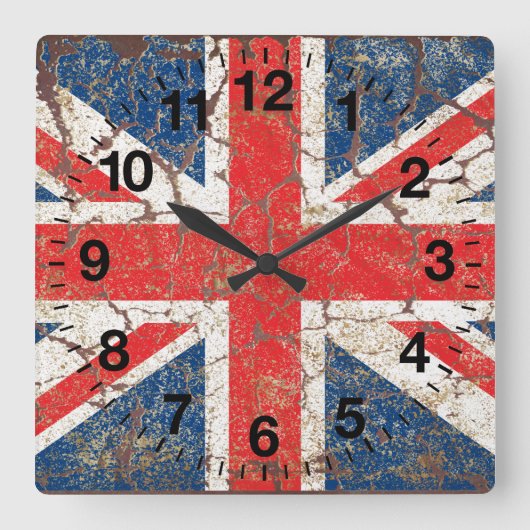 Horloge Carrée Distressed (Recto)