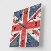 Horloge Carrée Distressed (Angle)