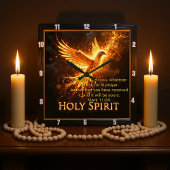Horloge Carrée Divine Flame Holy Spirit Message Mark 11:24 Verse