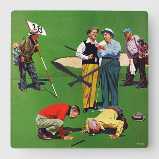 Horloge Carrée Dix-huitième trou (Recto)