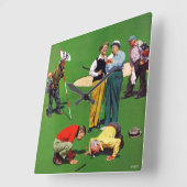 Horloge Carrée Dix-huitième trou (Angle)