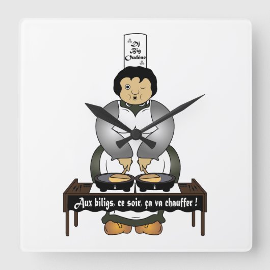 Horloge Carrée Dj bretonne (Recto)