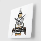 Horloge Carrée Dj bretonne (Angle)