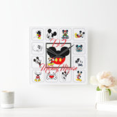 Horloge Carrée DJ Mickeymouse (Maison)