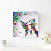 Horloge Carrée Dog 135 Boston Terrier (Maison)