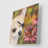 Horloge Carrée Dog 85 Chihuahua (Angle)
