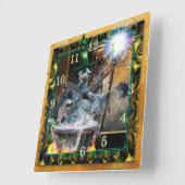 HORLOGE CARRÉE DOG WIZARD OF CASTLE MOUNTAIN (Angle)