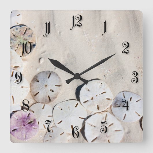 Horloge Carrée Dollars de sable (Recto)