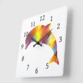 Horloge Carrée Dolphin (Angle)