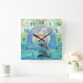 Horloge Carrée Dolphin (Maison)