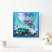 HORLOGE CARRÉE DOLPHIN BLUE OCEAN DIVERS (Maison)