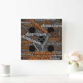 HORLOGE CARRÉE DOMINOS (Maison)