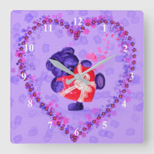 Horloge Carrée Don D'Amour - Pour Vous - Mignonne