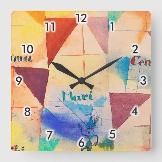 Horloge Carrée Don Giovanni Bavarois, Klee (Recto)