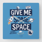 Horloge Carrée Donne-Moi De L'Espace (Recto)