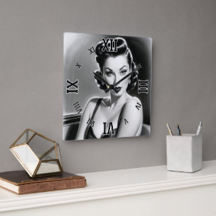 Horloge Carrée Don't You Believe Me AI Concept Art by Xzendor7