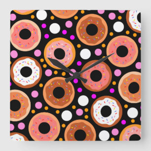 HORLOGE CARRÉE DONUTS 26