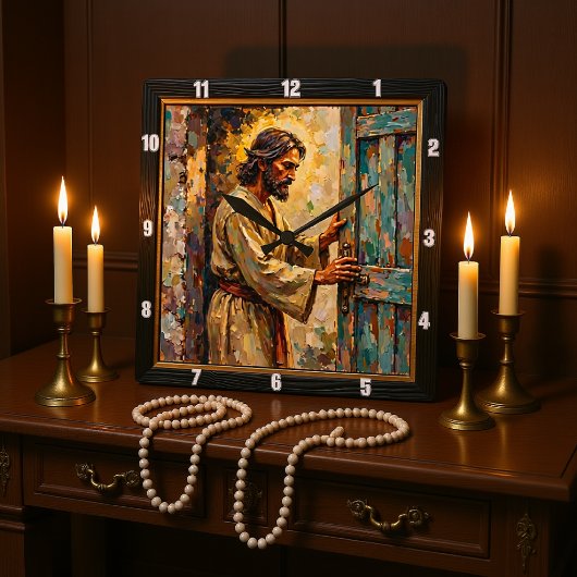 Horloge Carrée Door to Grace: A Timeless Call