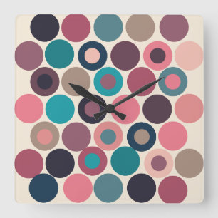 Horloge Carrée Dots of the Horizon