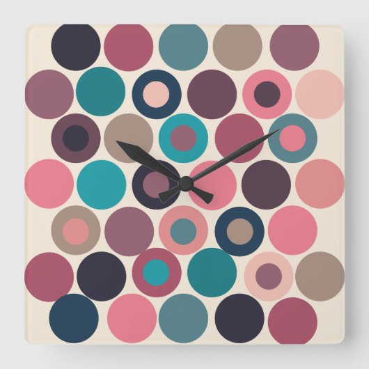 Horloge Carrée Dots of the Horizon (Recto)