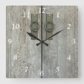 Horloge Carrée Double Barn Doors (Recto)
