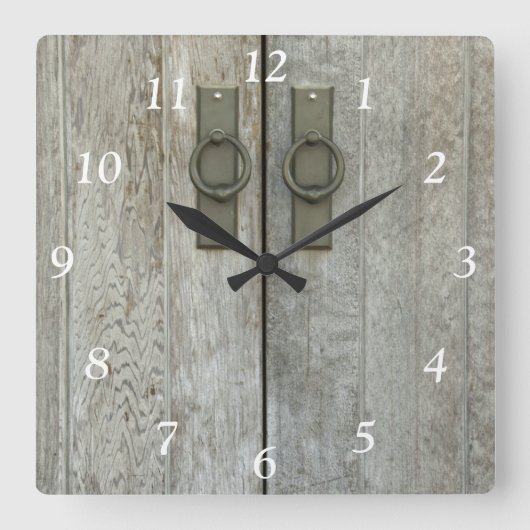 Horloge Carrée Double Barn Doors (Recto)