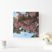 Horloge Carrée Double Blossoming Cherry (Maison)
