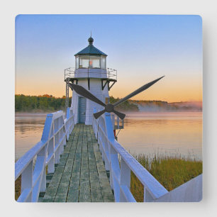 Horloge Carrée Double Point Lighthouse, Maine
