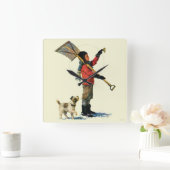 Horloge Carrée Douche à neige (Maison)