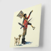 Horloge Carrée Douche à neige (Angle)