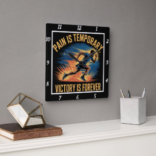 Horloge Carrée Douleur Victoire temporaire pour coureur
