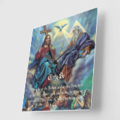 Horloge Carrée Doxologie - Glory Be (Angle)