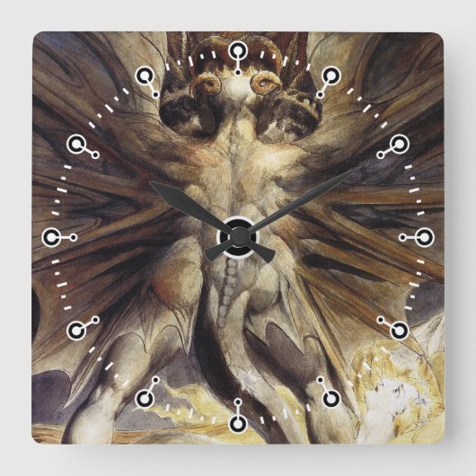 Horloge Carrée Dragon Clock (Recto)