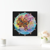 HORLOGE CARRÉE DRAGON DE MER (Maison)