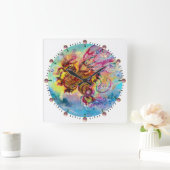 HORLOGE CARRÉE DRAGON DE MER (Maison)