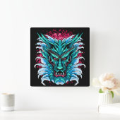 Horloge Carrée Dragon d'eau (Maison)