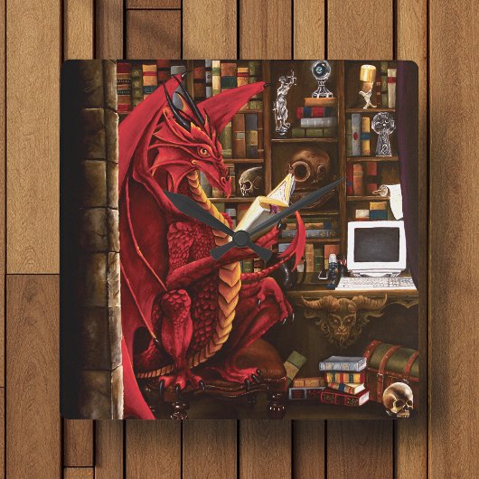 Horloge Carrée Dragon Podcast Library