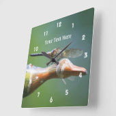 Horloge Carrée Dragonfly (Angle)