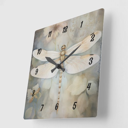 Horloge Carrée Dragonfly (Angle)