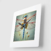 Horloge Carrée Dragonfly 260924IREF213 - Watercolor (Angle)
