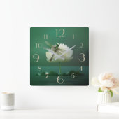 Horloge Carrée Dragonfly and Water Lily (Maison)