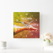 Horloge Carrée Dragonfly Co Pilote Insect Abstrait Personnalisé (Maison)