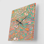 Horloge Carrée Dragons du désert du sud-ouest (Angle)